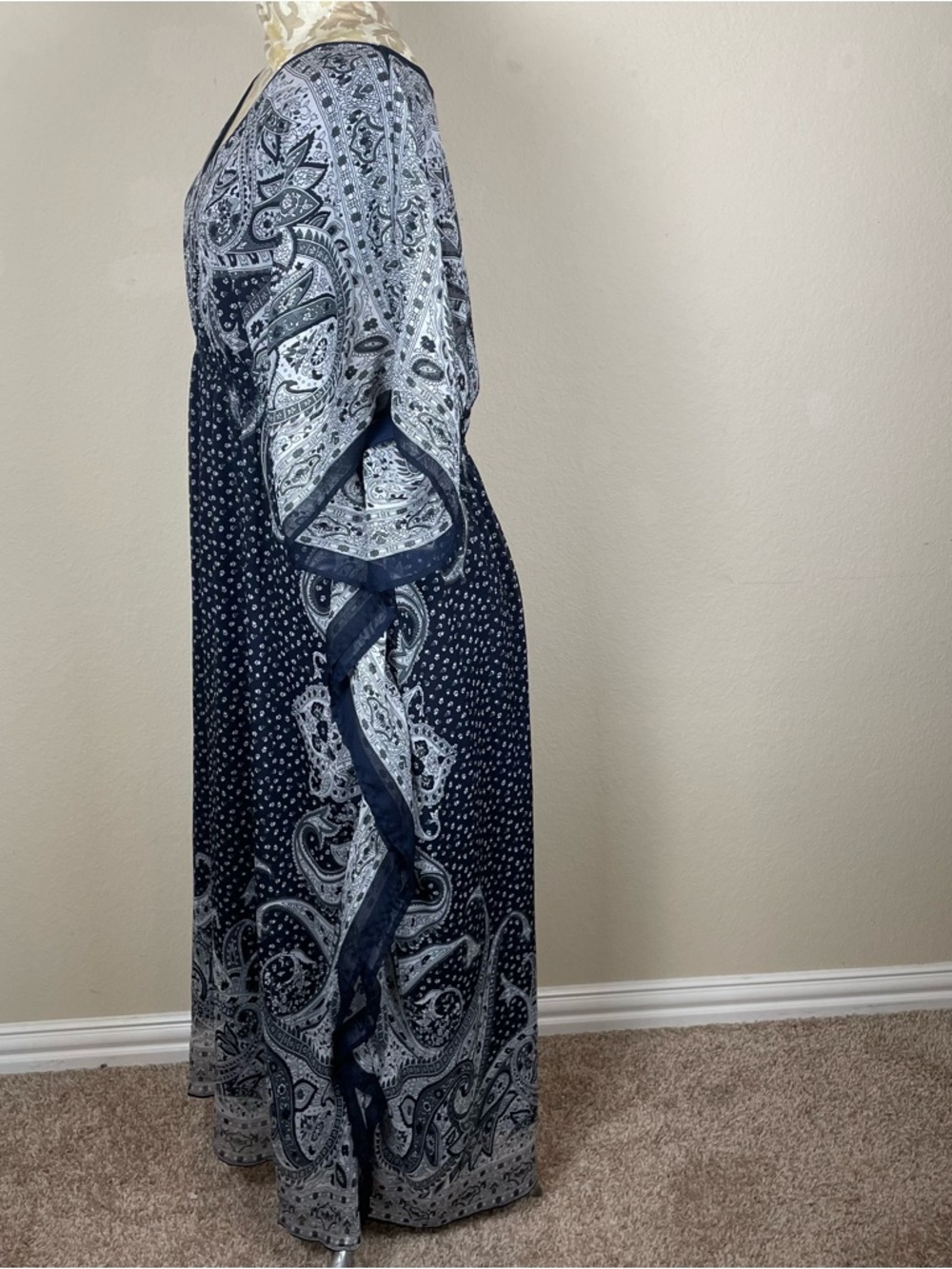 Paisley Boho Kaftan Maxi Dress – Size 2X ✨ - Picture 4 of 10